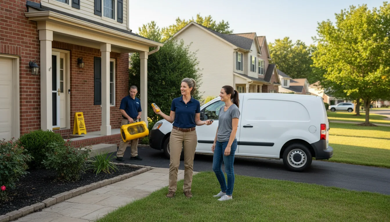 Residential water damage restoration in Dagus Mines, PA
